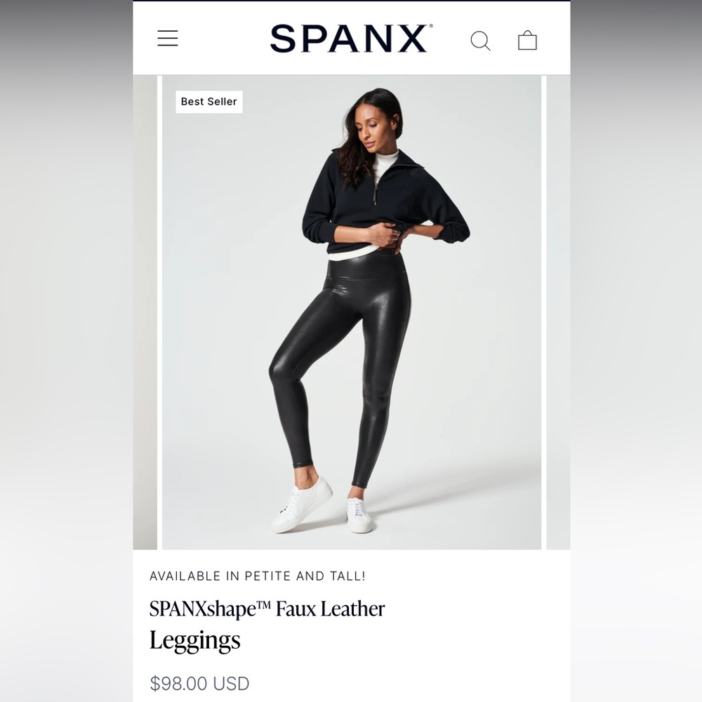 SPANX SPANXshape™ Faux Leather Leggings